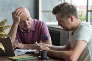 man and elderly father