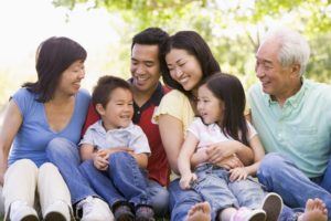 family with grandparents and grandkids